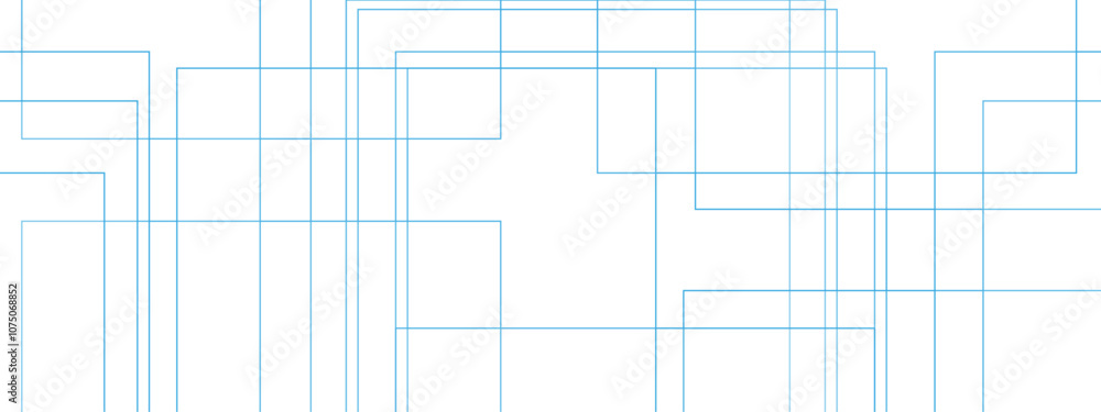 Aufkleber Abstract colorful geometric pattern with squares, random lines, and triangle shapes in the background design. Geometric seamless lines with blue transparent material and square shapes.