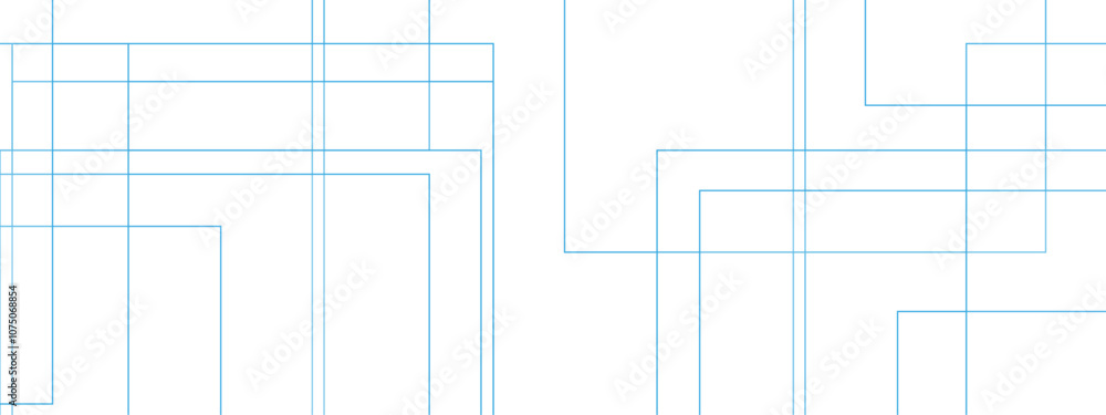 Aufkleber Abstract colorful geometric pattern with squares, random lines, and triangle shapes in the background design. Geometric seamless lines with blue transparent material and square shapes.