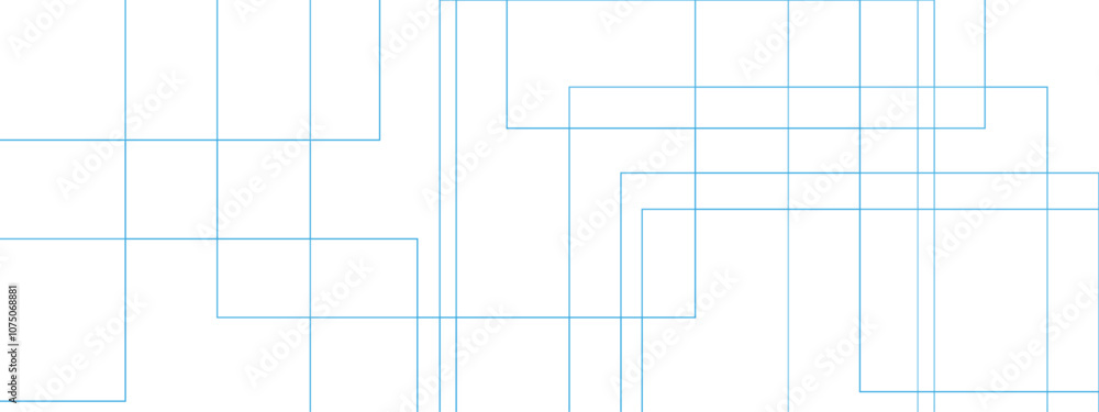 Aufkleber Abstract colorful geometric pattern with squares, random lines, and triangle shapes in the background design. Geometric seamless lines with blue transparent material and square shapes.