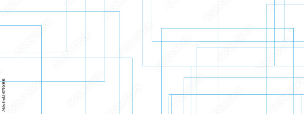 Aufkleber Abstract colorful geometric pattern with squares, random lines, and triangle shapes in the background design. Geometric seamless lines with blue transparent material and square shapes.
