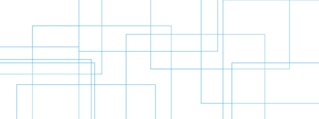 Abstract colorful geometric pattern with squares, random lines, and triangle shapes in the background design. Geometric seamless lines with blue transparent material and square shapes.