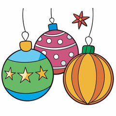 set of christmas balls