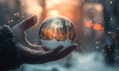 Fototapeta premium blurred background, magical, Christmas atmosphere 