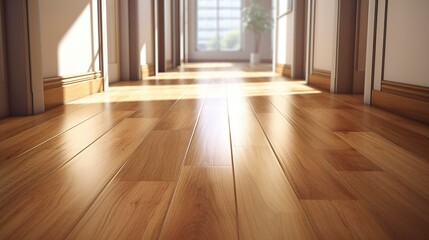 Fototapeta premium A photo of a dust-free and polished wooden floor