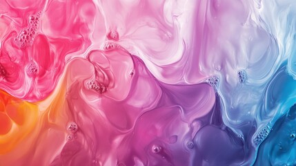 Fototapeta premium An abstract fluid swirl background with vibrant pink, blue, and orange colors creating a dynamic artistic effect