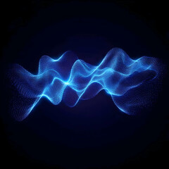 Abstract Background - Blue Particle Wave