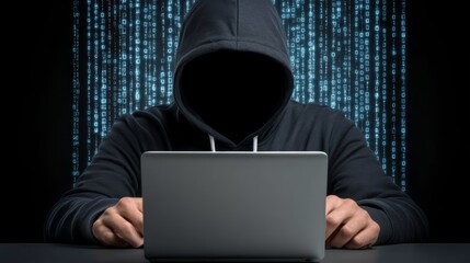 Cybersecurity alert, hacker launches cyberattack, compromising digital systems and data integrity. protect your online presence now.