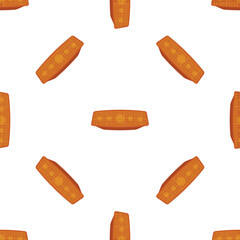 Seamless pattern with stroopwafels rotating on a white background, ideal for menus, packaging, or food blogs