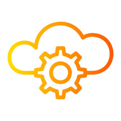 cloud service gradient icon