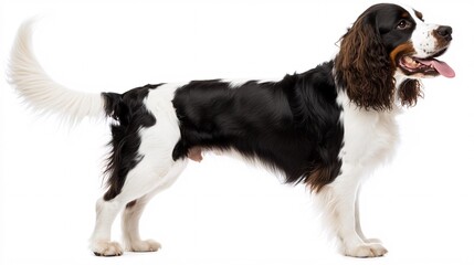 Fototapeta premium Playful Springer Spaniel: A Portrait of Canine Charm