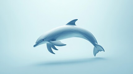 A Single Dolphin Leaping Through The Air