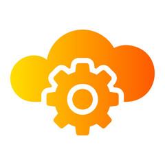 cloud service gradient icon