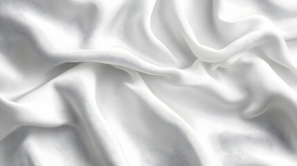 Obraz premium Realistic Image - White Satin Fabric Texture Background