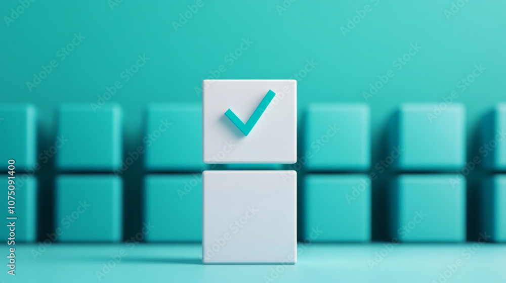 Aufkleber productive workspace with checklist and charts for efficient business processes