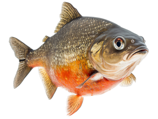 a fish with orange and yellow spots