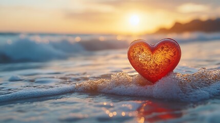 Fototapeta premium Capture the beauty of love at sunset on the beach