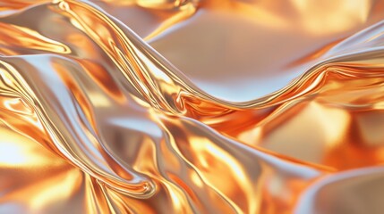 Crumpled gold foil background, reflecting light with soft folds.