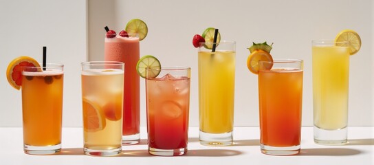 Three citrus-infused summer cocktails showcased together