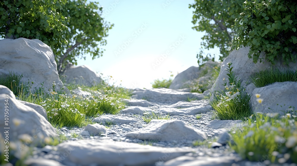 Poster captivating 3d geometric modeling rendering with striking fluid shapes and patterns