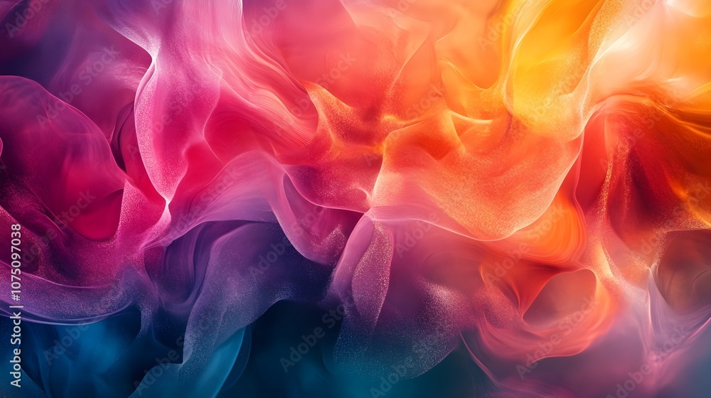 Poster vibrant colorful abstract digital background with geometric patterns and textures