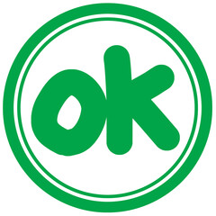 OKのハンコのイラスト