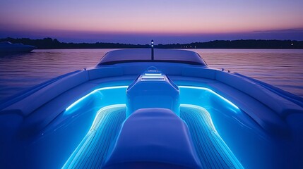 Fototapeta premium Luxury Yacht at Sunset: A Serene Escape on the Water