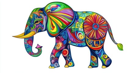 Fototapeta premium elefent on white background