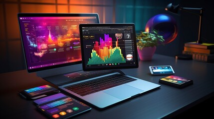A photo of a mobile app development studio.