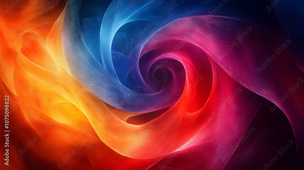Poster vibrant kaleidoscopic abstract background with captivating geometric patterns