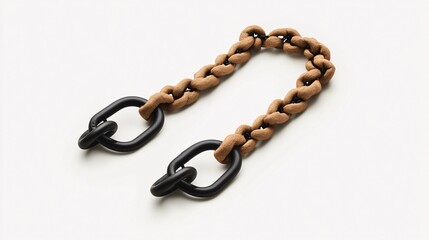 Obraz premium Intertwined: A Study of Texture and Connection in a Handmade Chain