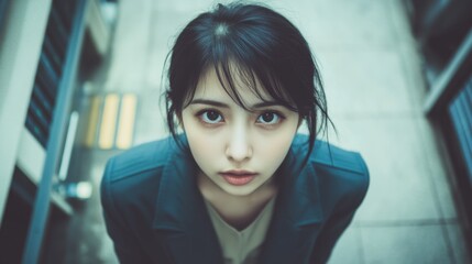 Woman Overseeing Server Performance with Meticulous Care