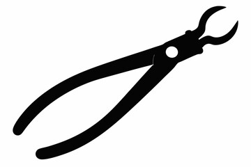 Forceps Icon, Hemostats icon vector, Dental Forceps Silhouette Vector
