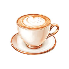 Creamy coffee with heart