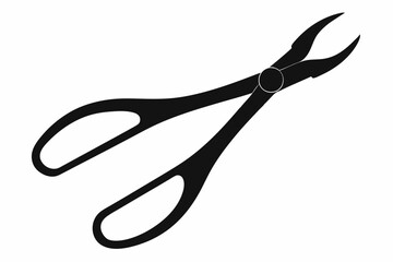 Forceps Icon, Hemostats icon vector, Dental Forceps Silhouette Vector
