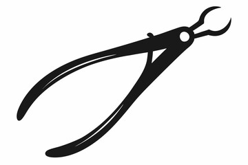 Forceps Icon, Hemostats icon vector, Dental Forceps Silhouette Vector
