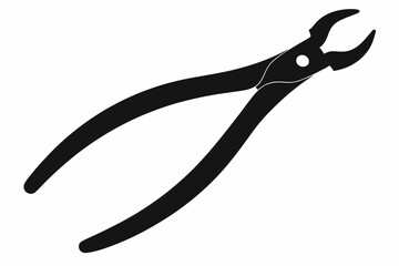 Forceps Icon, Hemostats icon vector, Dental Forceps Silhouette Vector
