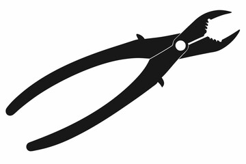 Forceps Icon, Hemostats icon vector, Dental Forceps Silhouette Vector
