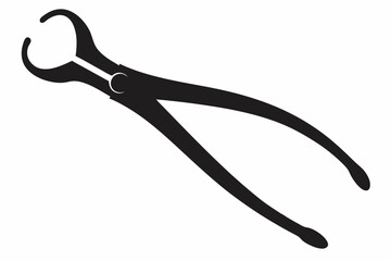 Forceps Icon, Hemostats icon vector, Dental Forceps Silhouette Vector
