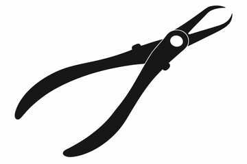 Forceps Icon, Hemostats icon vector, Dental Forceps Silhouette Vector
