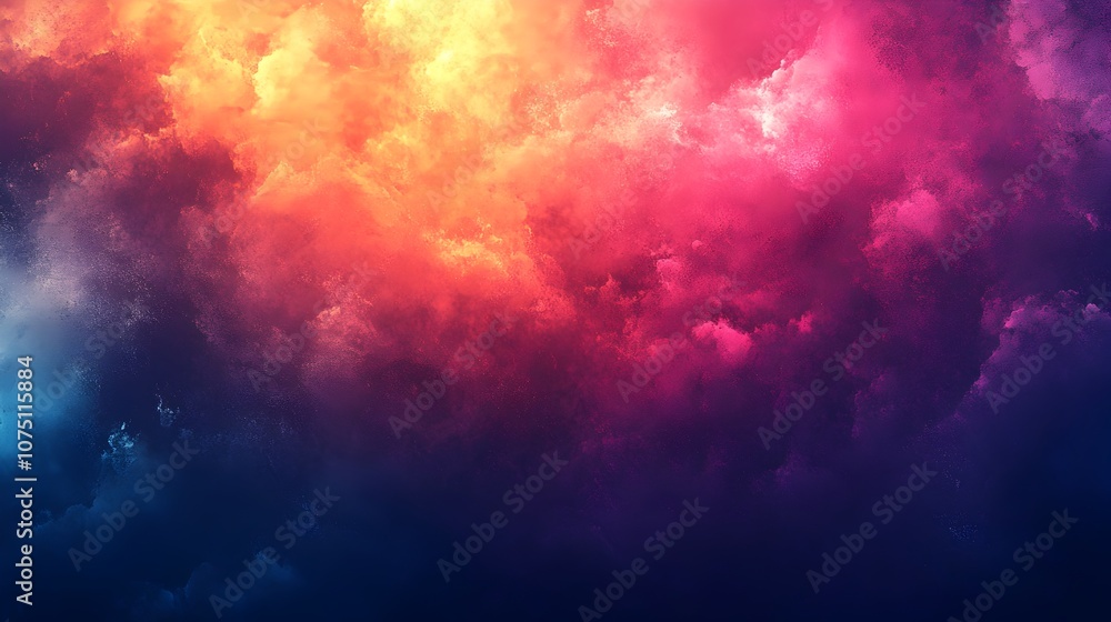 Poster vibrant abstract colorful digital backdrop with geometric patterns and visuals