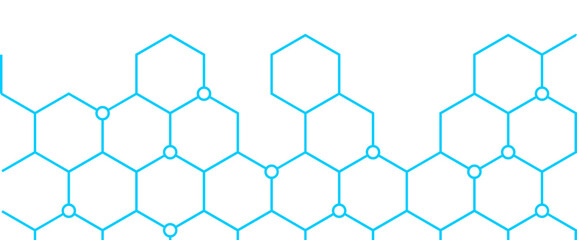 Technology Hexagonal Footer