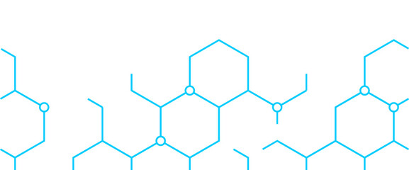 Technology Hexagonal Footer