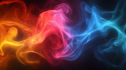 Fototapeta premium Mesmerizing Abstract Colorful Digital Painting with Fluid Geometric Patterns