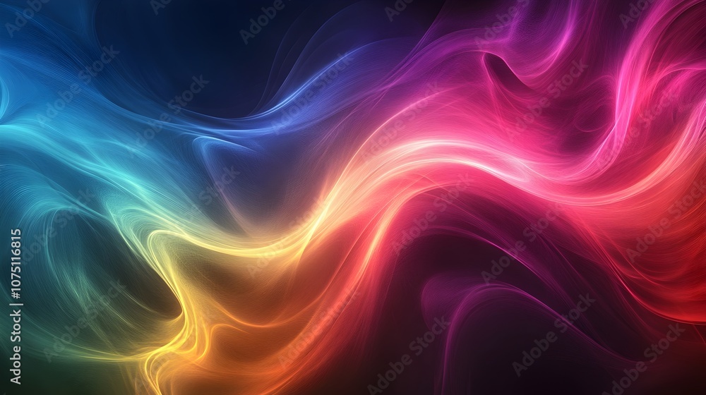 Poster vibrant generative abstract background with dynamic geometric patterns