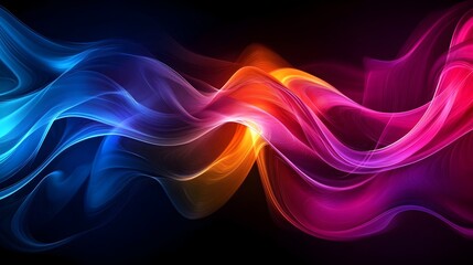 Obraz premium Captivating Abstract Fluid Color Gradient Geometric Digital Background