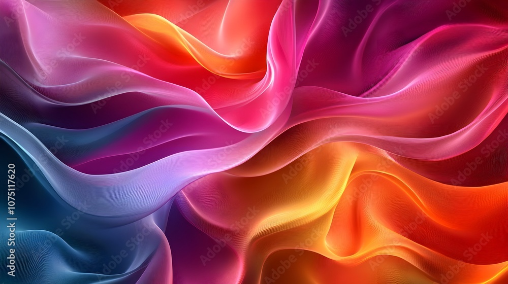Poster mesmerizing colorful abstract geometric digital art pattern for branding and web design
