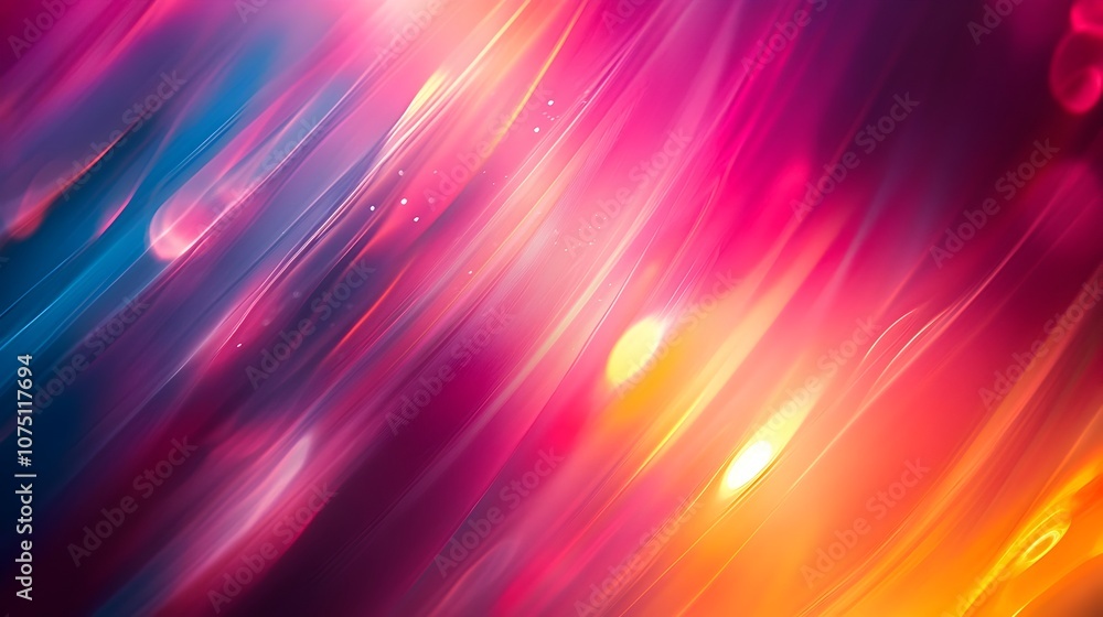 Poster vibrant abstract color background with harmonious geometric patterns and fluid color transitions