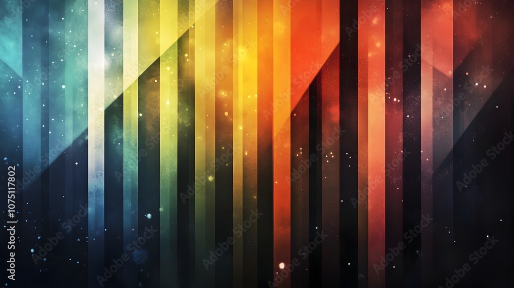 Poster vibrant geometric abstract digital background with colorful minimalist patterns