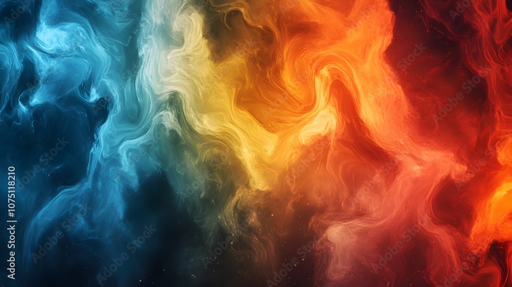 Poster vibrant geometric abstract digital art background with colorful patterns and textures
