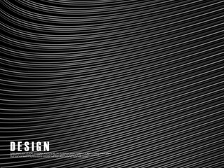 Abstract futuristic dark black background with wave design. Realistic 3d wallpaper with luxurious flowing lines. Perfect background for posters, websites, brochures, banners, applications, etc.